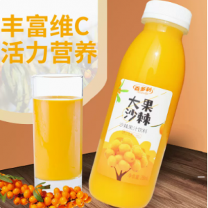 沙棘汁饮料新疆沙棘果鲜榨维c果汁280ml×10瓶整箱官方旗舰店特产